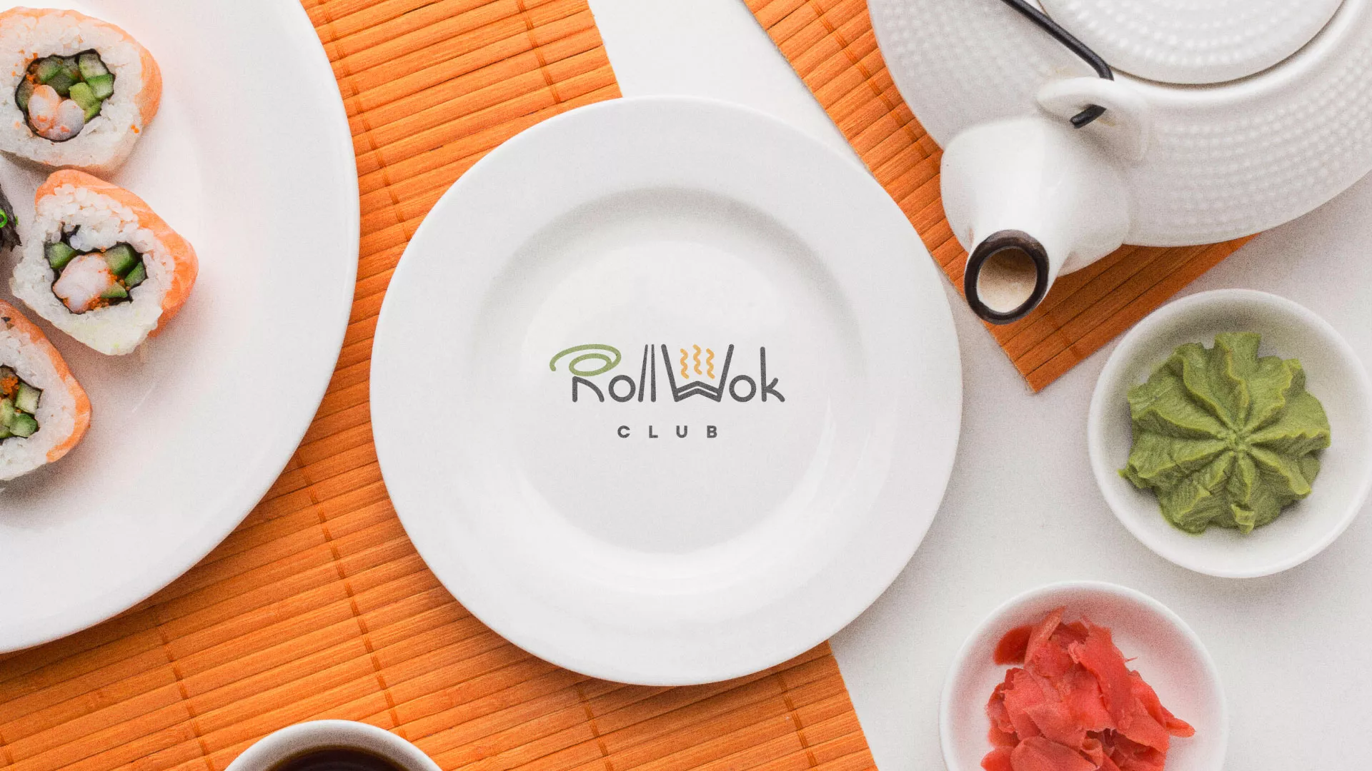 Разработка логотипа и фирменного стиля в Добрянке для суши-бара «Roll Wok Club» Разработка логотипа и фирменного стиля в Добрянке для суши-бара «Roll Wok Club»